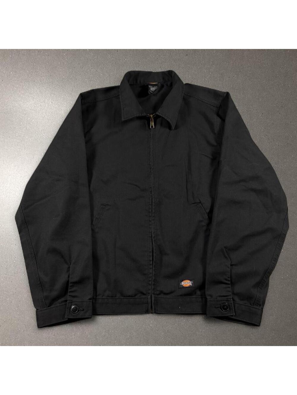 Y2K Dickies Workwear Black Eisenhower Full Zip Jacket - Men's Medium!